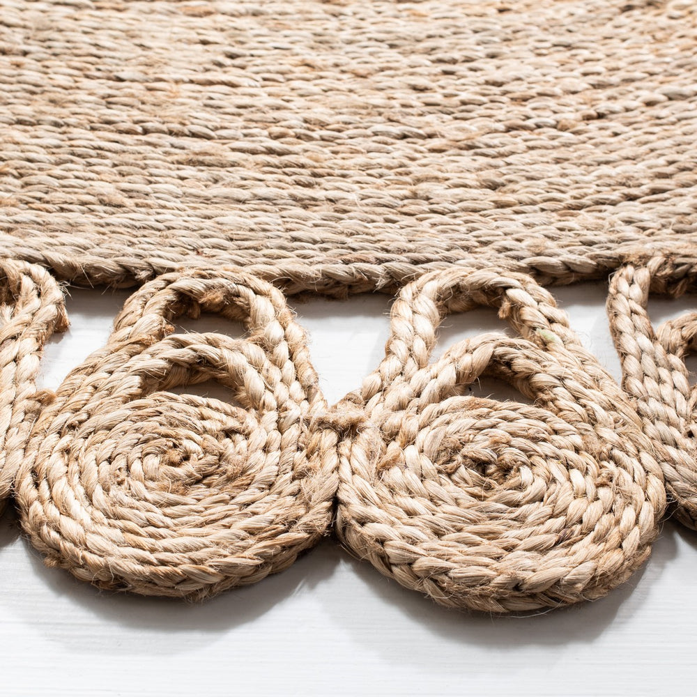 Natural Fiber 163 Contemporary Hand Woven 100% Jute Rug Natural