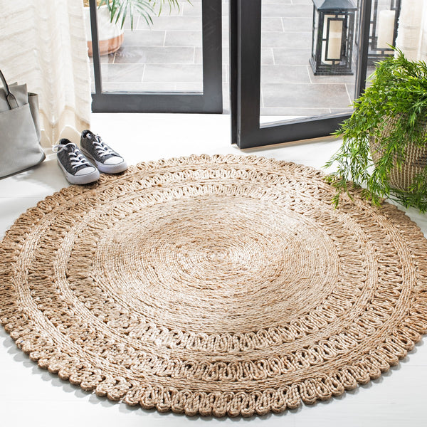 Natural Fiber 165 Contemporary Hand Woven 100% Jute Rug Natural