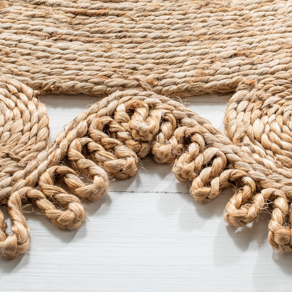 Natural Fiber 170 Contemporary Hand Woven 100% Jute Rug Natural