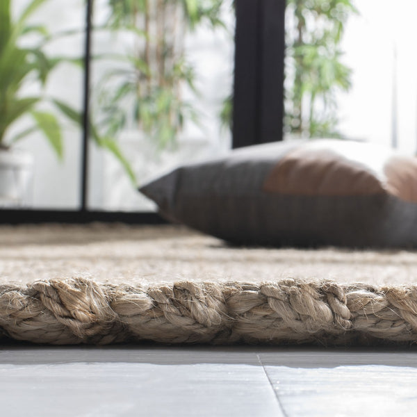 Natural Fiber 268 Contemporary Hand Woven 100% Jute Rug Natural