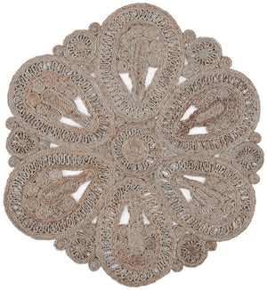 Natural Fiber 360 Contemporary Hand Woven 100% Jute Pile Rug Grey