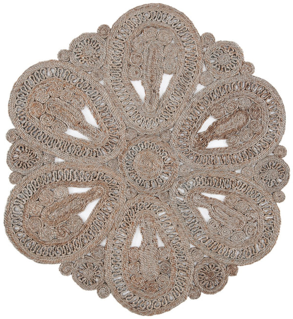 Natural Fiber 360 Contemporary Hand Woven 100% Jute Pile Rug Grey