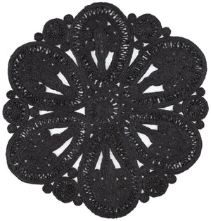 Natural Fiber 360 Contemporary Hand Woven 100% Jute Pile Rug Black