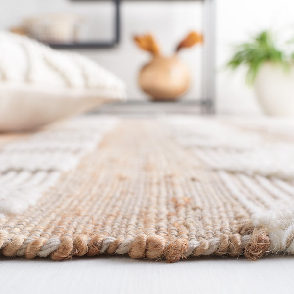 Safavieh Natural Fiber 377 Flat Weave 50% Jute/30% Wool/and 20% Cotton Bohemian Rug NF377A-8