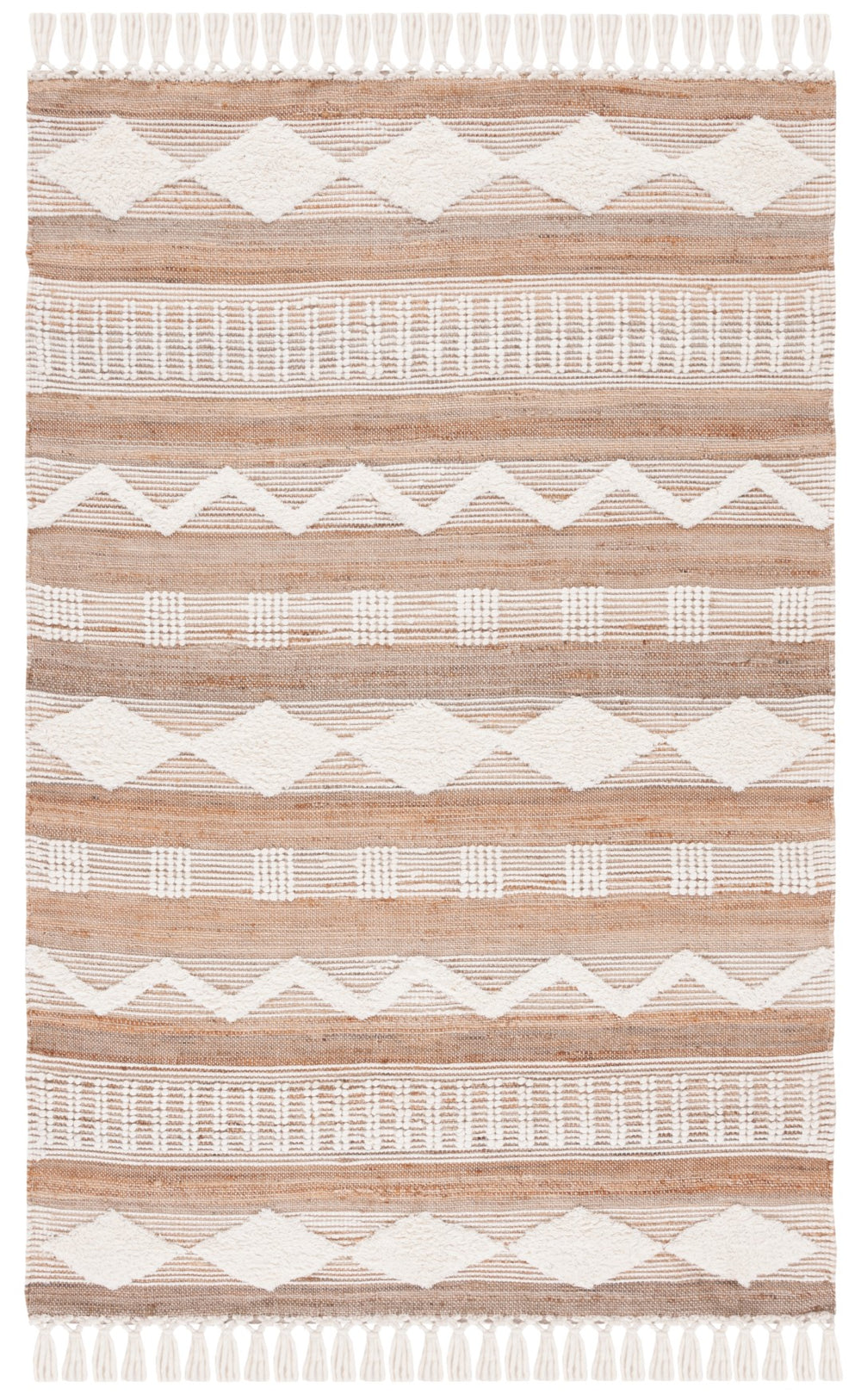 Safavieh Natural Fiber 377 Flat Weave 50% Jute/30% Wool/and 20% Cotton Bohemian Rug NF377A-8