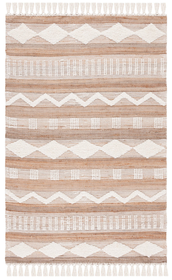 Safavieh Natural Fiber 377 Flat Weave 50% Jute/30% Wool/and 20% Cotton Bohemian Rug NF377A-8