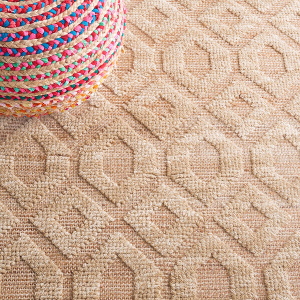 Safavieh Natural Fiber 381 Flat Weave 40% Jute/40% Wool/and 20% Cotton Bohemian Rug NF381A-8