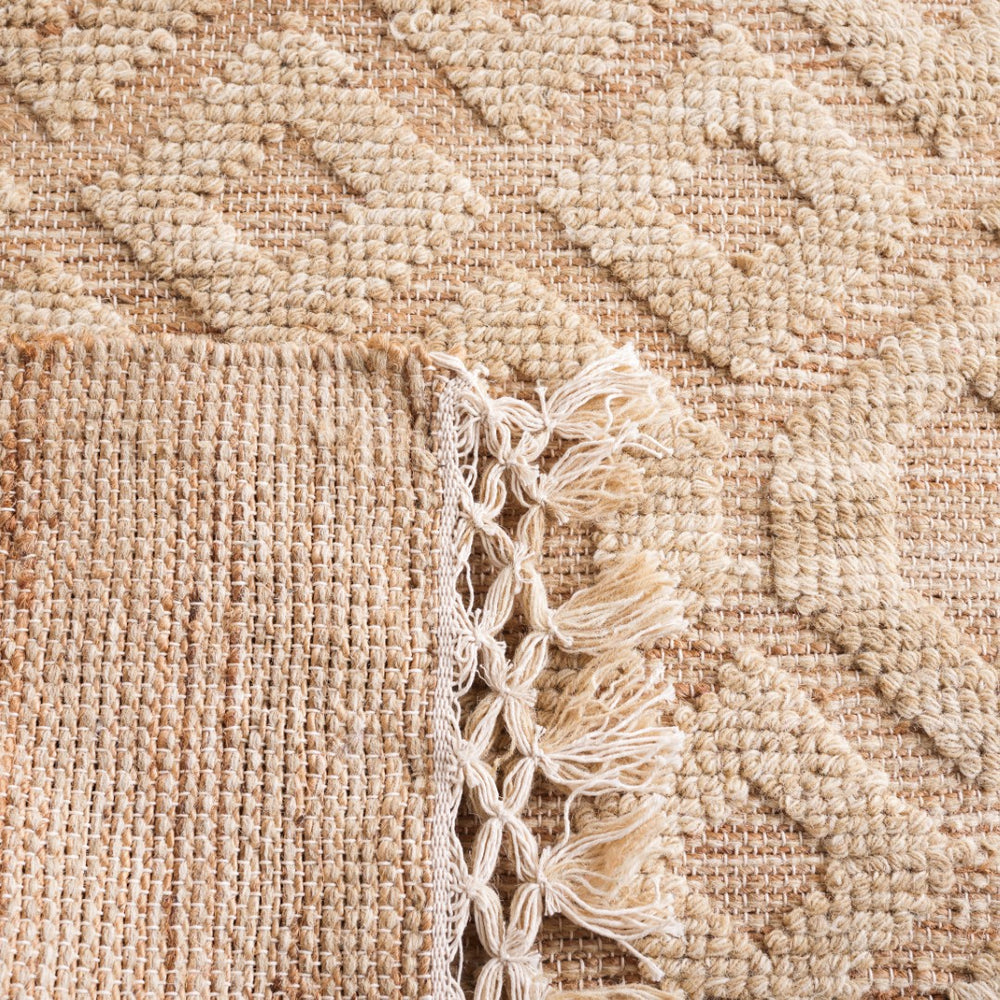 Safavieh Natural Fiber 381 Flat Weave 40% Jute/40% Wool/and 20% Cotton Bohemian Rug NF381A-8