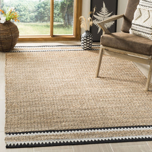Safavieh Natural Fiber 874  Hand Woven 95 % Jute 5 % Wool Rug NF874B-9SQ