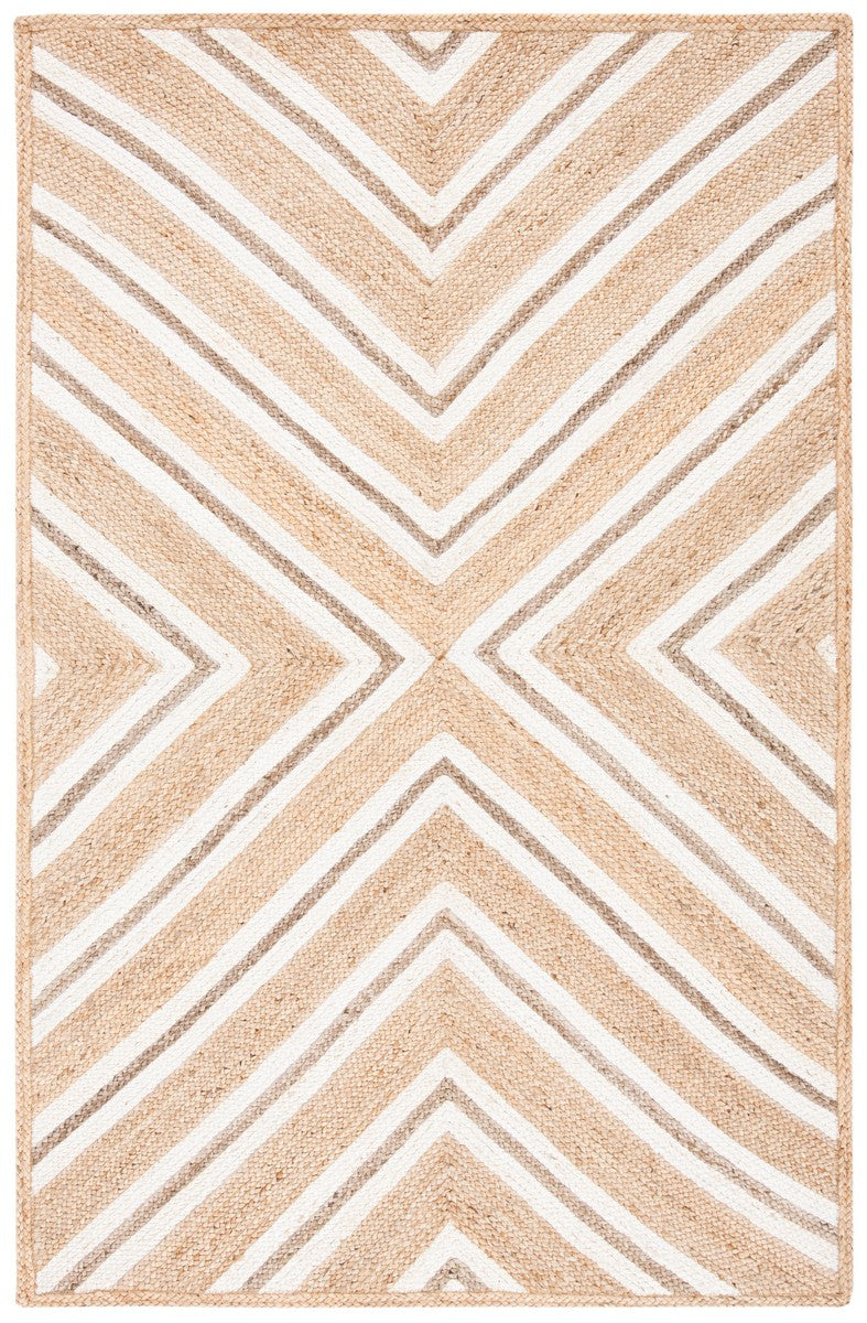 Safavieh Natural Fiber 886 Flat Weave Jute and Cotton with Latex Contemporary Rug NF886A-8