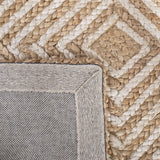 Safavieh Natural Fiber 889 Flat Weave Jute and Cotton with Latex Contemporary Rug NF889A-8