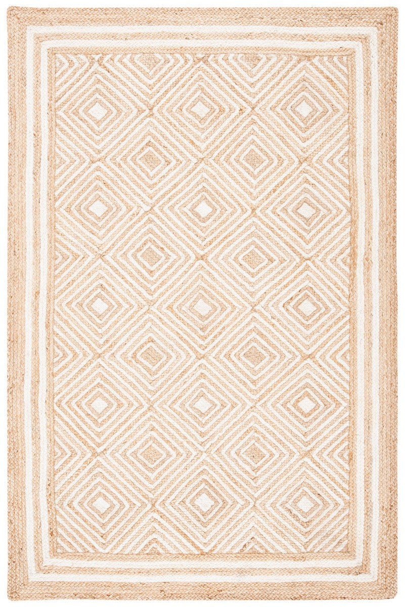 Safavieh Natural Fiber 889 Flat Weave Jute and Cotton with Latex Contemporary Rug NF889A-8