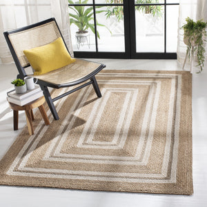 Safavieh Natural Fiber 890 Flat Weave Jute and Cotton with Latex Contemporary Rug NF890A-8