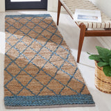 Natural Fiber 951 Hand Loomed 80% Jute, 20% Cotton Natural Fiber Rug Natural / Navy 80% Jute, 20% Cotton NF951N-28