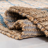 Natural Fiber 951 Hand Loomed 80% Jute, 20% Cotton Natural Fiber Rug Natural / Navy 80% Jute, 20% Cotton NF951N-5