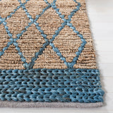 Natural Fiber 951 Hand Loomed 80% Jute, 20% Cotton Natural Fiber Rug Natural / Navy 80% Jute, 20% Cotton NF951N-5