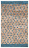 Natural Fiber 951 Hand Loomed 80% Jute, 20% Cotton Natural Fiber Rug Natural / Navy 80% Jute, 20% Cotton NF951N-5