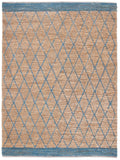 Natural Fiber 951 Hand Loomed 80% Jute, 20% Cotton Natural Fiber Rug Natural / Navy 80% Jute, 20% Cotton NF951N-8