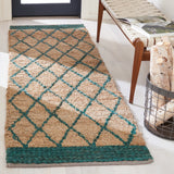 Natural Fiber 951 Hand Loomed 80% Jute, 20% Cotton Natural Fiber Rug Natural / Dark Green 80% Jute, 20% Cotton NF951X-28