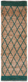 Natural Fiber 951 Hand Loomed 80% Jute, 20% Cotton Natural Fiber Rug Natural / Dark Green 80% Jute, 20% Cotton NF951X-28