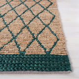 Natural Fiber 951 Hand Loomed 80% Jute, 20% Cotton Natural Fiber Rug Natural / Dark Green 80% Jute, 20% Cotton NF951X-5