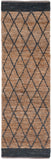 Natural Fiber 951 Hand Loomed 80% Jute, 20% Cotton Natural Fiber Rug Natural / Black 80% Jute, 20% Cotton NF951Z-28