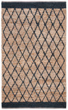 Natural Fiber 951 Hand Loomed 80% Jute, 20% Cotton Natural Fiber Rug Natural / Black 80% Jute, 20% Cotton NF951Z-5