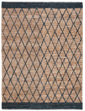 Natural Fiber 951 Hand Loomed 80% Jute, 20% Cotton Natural Fiber Rug Natural / Black 80% Jute, 20% Cotton NF951Z-8