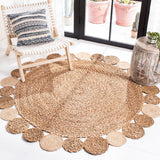 Safavieh Natural Fiber 122 Hand Loomed 60% Jute and 40% Hogla Contemporary Rug NFB122B-7R