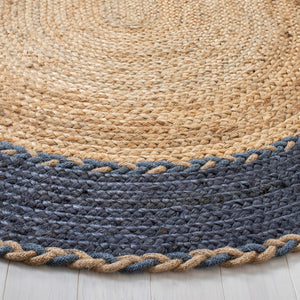 Safavieh Natural Fiber 261 Hand Loomed 90% Jute and 10% Cotton Contemporary Rug NFB261N-7OV