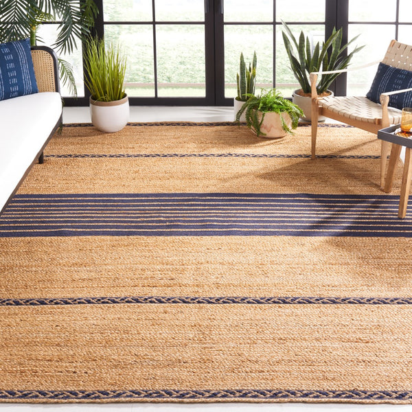 Safavieh Natural Fiber 262 Hand Loomed 90% Jute and 10% Cotton Contemporary Rug NFB262N-8
