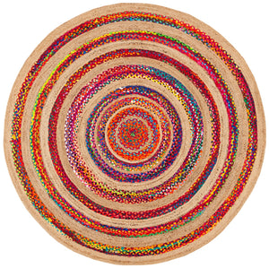 Safavieh Natural Fiber 301 Flat Weave Chindi and Jute Contemporary Rug NFB301U-8R