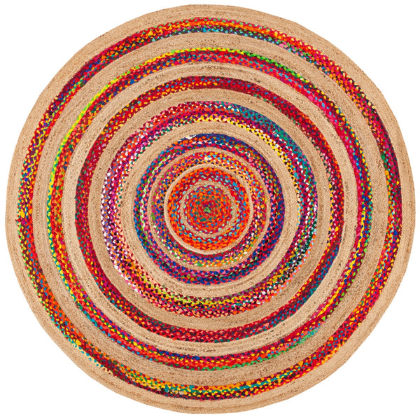 Safavieh Natural Fiber 301 Flat Weave Chindi and Jute Contemporary Rug NFB301U-8R