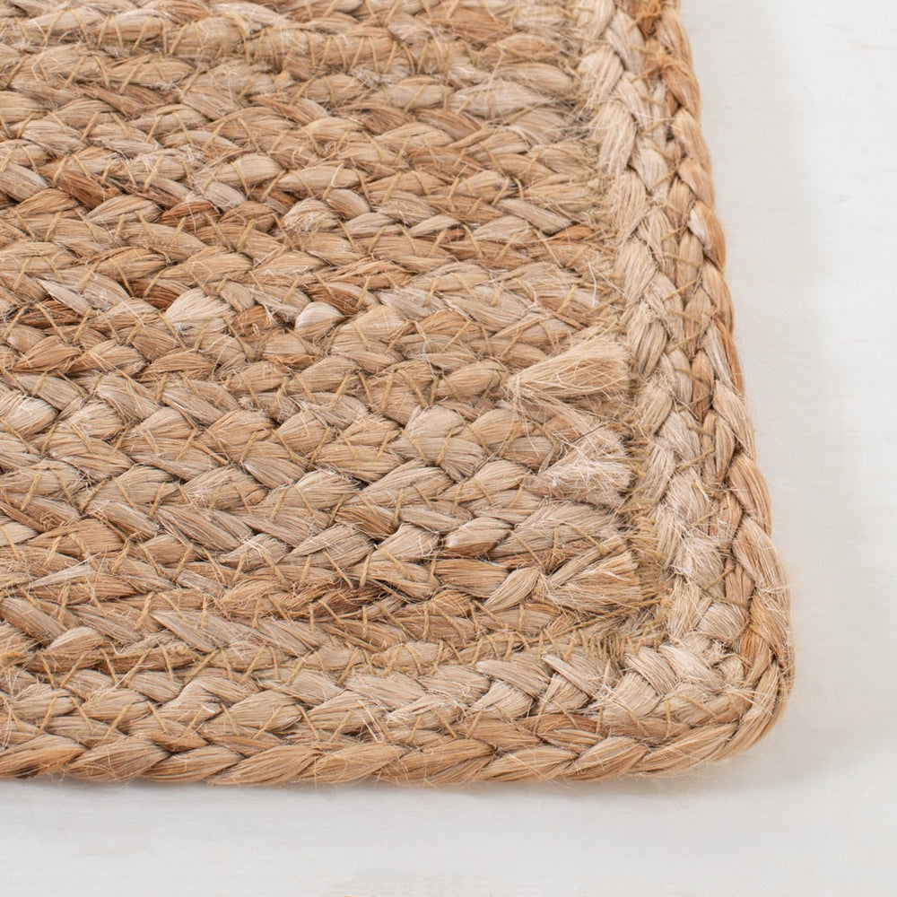 Natural Fiber 305 Contemporary Power Loomed 100% Jute Pile Rug Natural