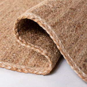 Natural Fiber 305 Contemporary Power Loomed 100% Jute Pile Rug Natural