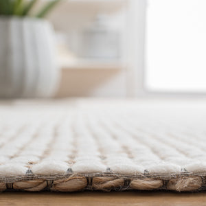 Safavieh Natural Fiber 553 Hand Tufted 37.50% Jute/37.50% Wool/20% Cotton/and 5% Nylon Rug NFB553A-9
