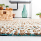 Safavieh Natural Fiber 651 Flat Weave 50% Jute and 50% Cotton Rug NFB651K-9