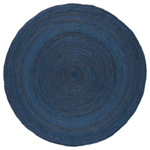 Natural Fiber Hand Woven 100% Jute 0 Rug Navy / Blue 100% JUTE NFB901M-5R