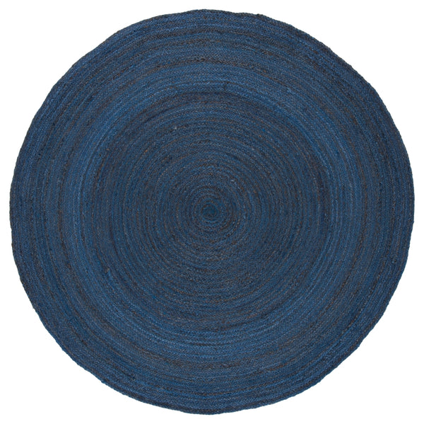 Natural Fiber Hand Woven 100% Jute 0 Rug Navy / Blue 100% JUTE NFB901M-5R