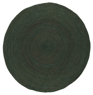 Natural Fiber Hand Woven 100% Jute 0 Rug Dark Green 100% JUTE NFB901Y-5R