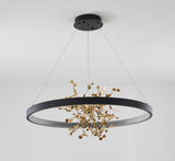 Bethel Sand Black LED Chandelier in Stainless Steel & Aluminum