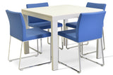 Niagara Extendable Table Set: Four Aria Sled Skyblue Wool and Niagara Extendable Table SOHO-CONCEPT-NIAGARA EXTENDABLE TABLE-81710