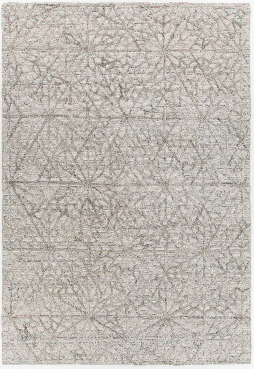 Chandra Rugs Nimah 70% Viscose + 30% Wool Hand-Woven Contemporary Rug Silver 9' x 13'