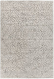 Chandra Rugs Nimah 70% Viscose + 30% Wool Hand-Woven Contemporary Rug Silver 9' x 13'