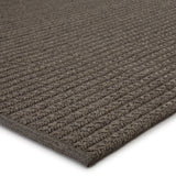 Jaipur Living Iver Indoor/ Outdoor Solid Gray/ Taupe Area Rug (2'6"X8')
