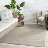 Jaipur Living Iver Indoor/ Outdoor Solid Light Gray Area Rug (2'6"X8')