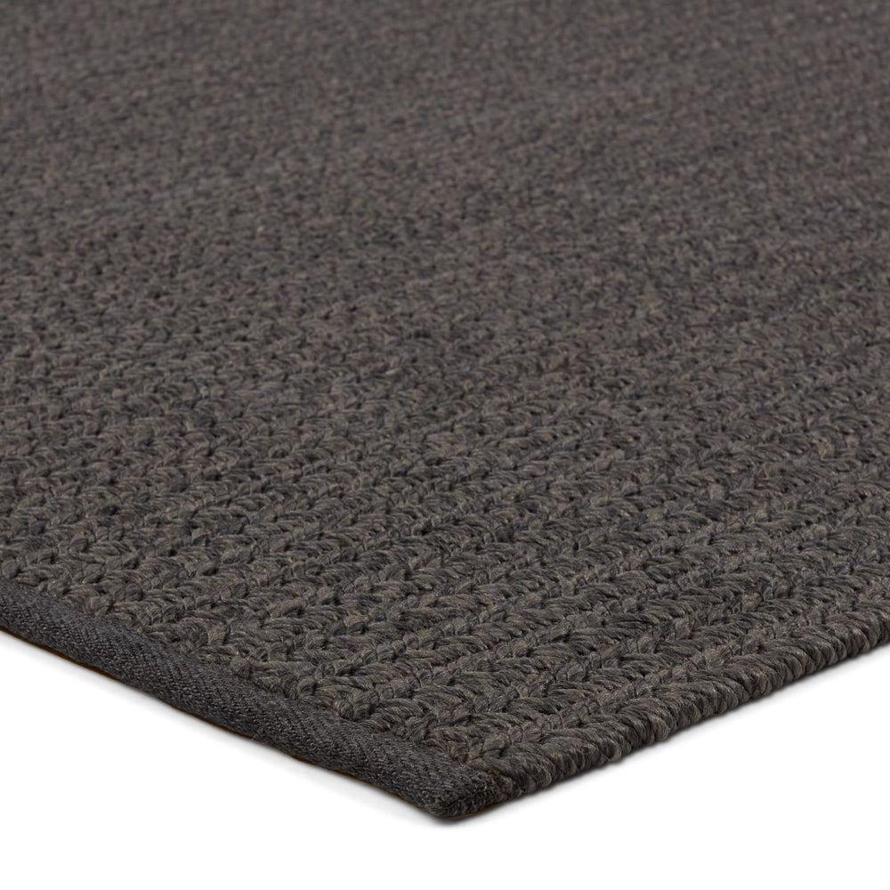 Jaipur Living Nirvana Premium Iver NIP06 Handwoven Handmade Outdoor Transitional Rug Dark Gray 4' x 6'