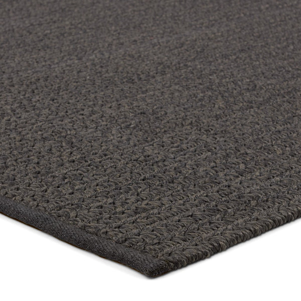 Jaipur Living Nirvana Premium Iver NIP06 Handwoven Handmade Outdoor Transitional Rug Dark Gray 4' x 6'