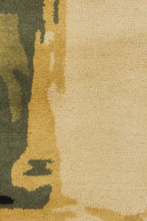 Chandra Rugs Nirvana 100% Wool Hand-Tufted Contemporary Rug Blue/Green/Beige/Gold/Burgundy 9' x 13'