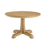 Walker Edison Nokomis Farmhouse/Country 48" Round Dining Table with Pedestal Base NKSD6ERAVP